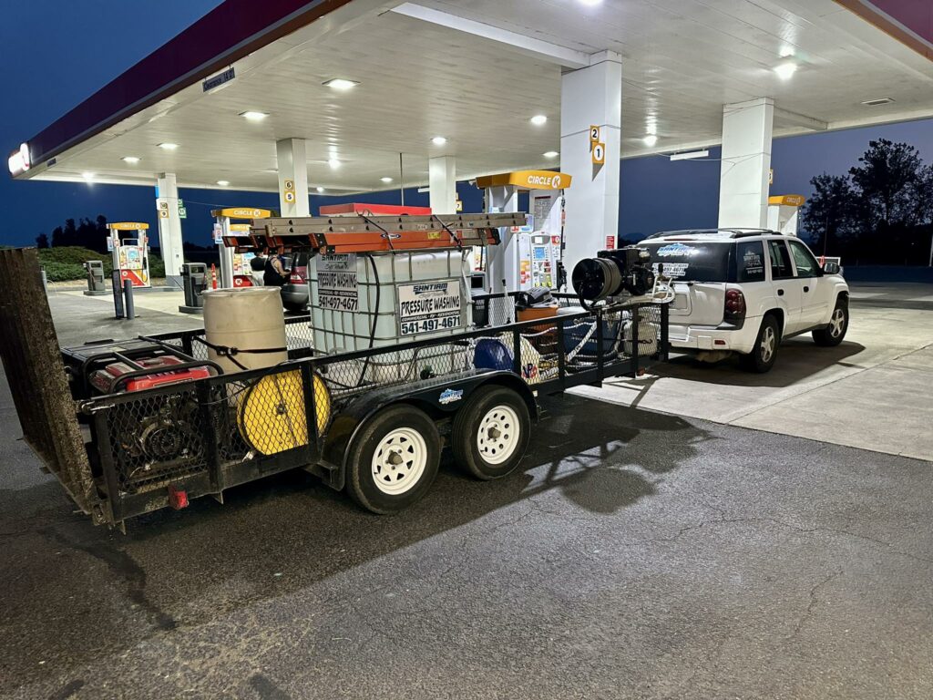 Gas Station Island Washing